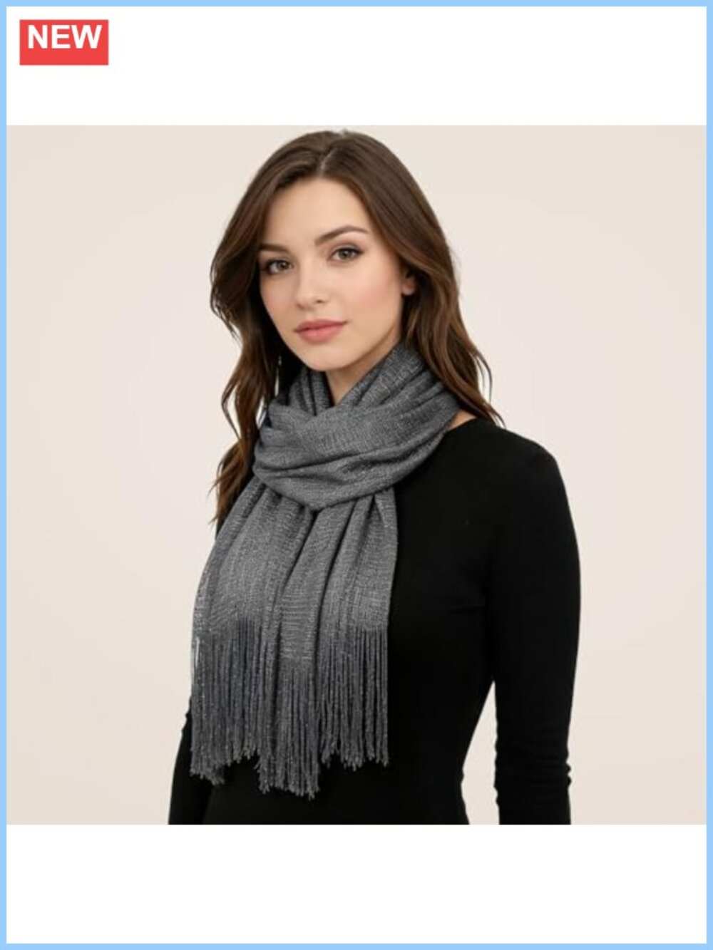 Sequin Scarf Sparkly Shawl Wrap Evening Dresses Rave Festival Head Wrap Belt - Picture 6 of 6